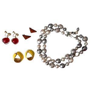 Vintage Jewelry Bundle 4 Piece Earrings Necklace